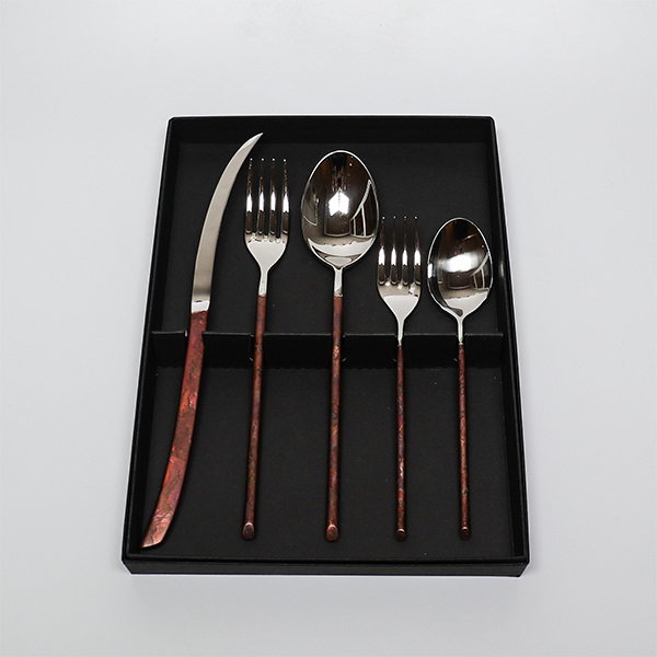 【折燕 ORI-EN】璀璨紅 單人晚餐餐具五件組