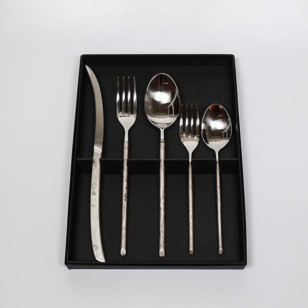 【折燕 ORI-EN】古董銀 單人晚餐餐具五件組