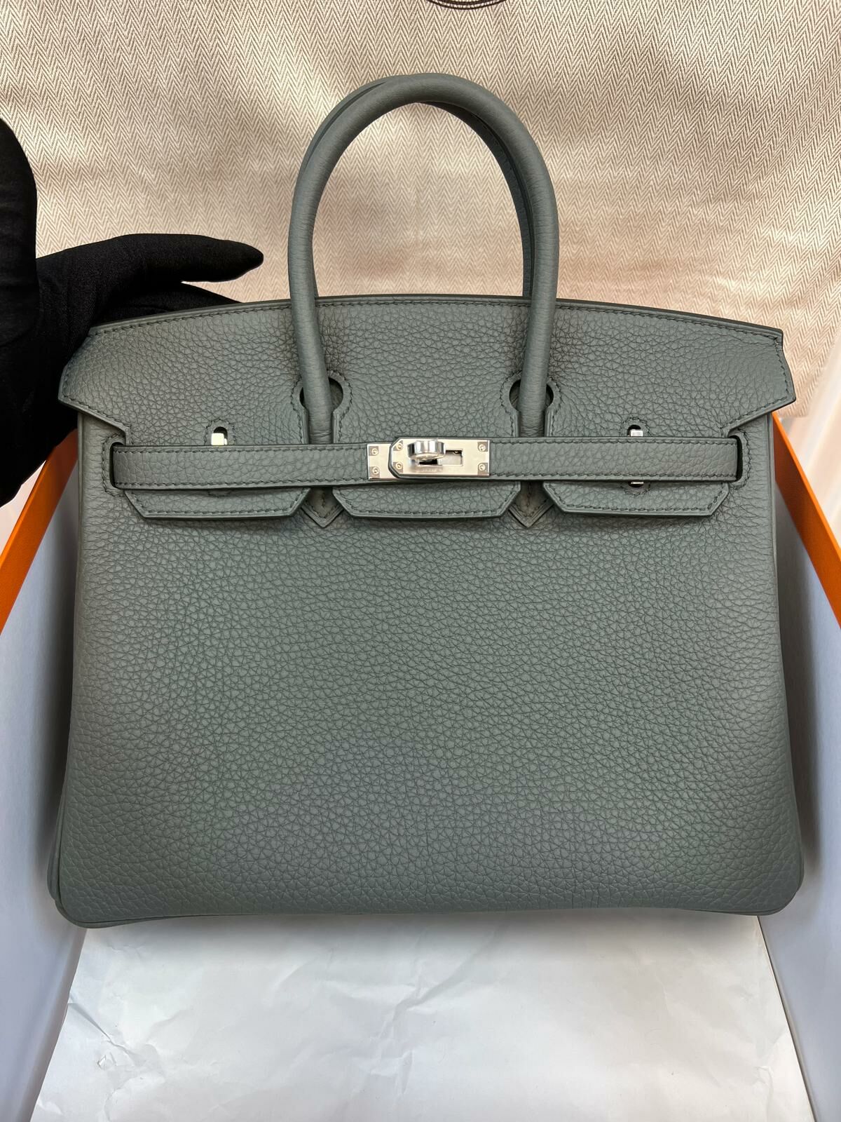 Birkin 25 63 vert amande ck togo B