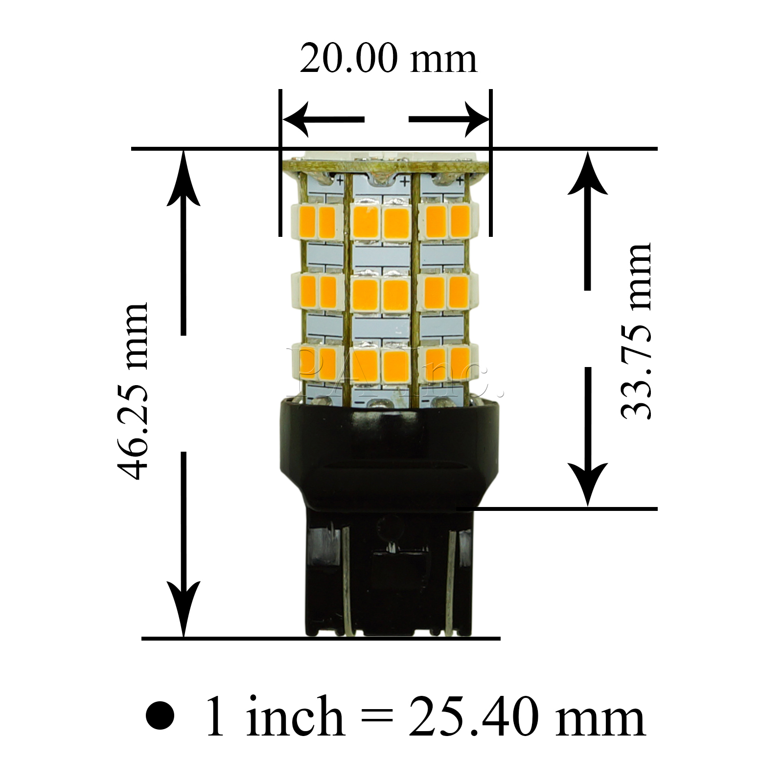 【PA LED】55晶 橘光 黃光 方向燈 角燈 小燈 5630 2835 SMD LED  7440 / 1156 / 1157