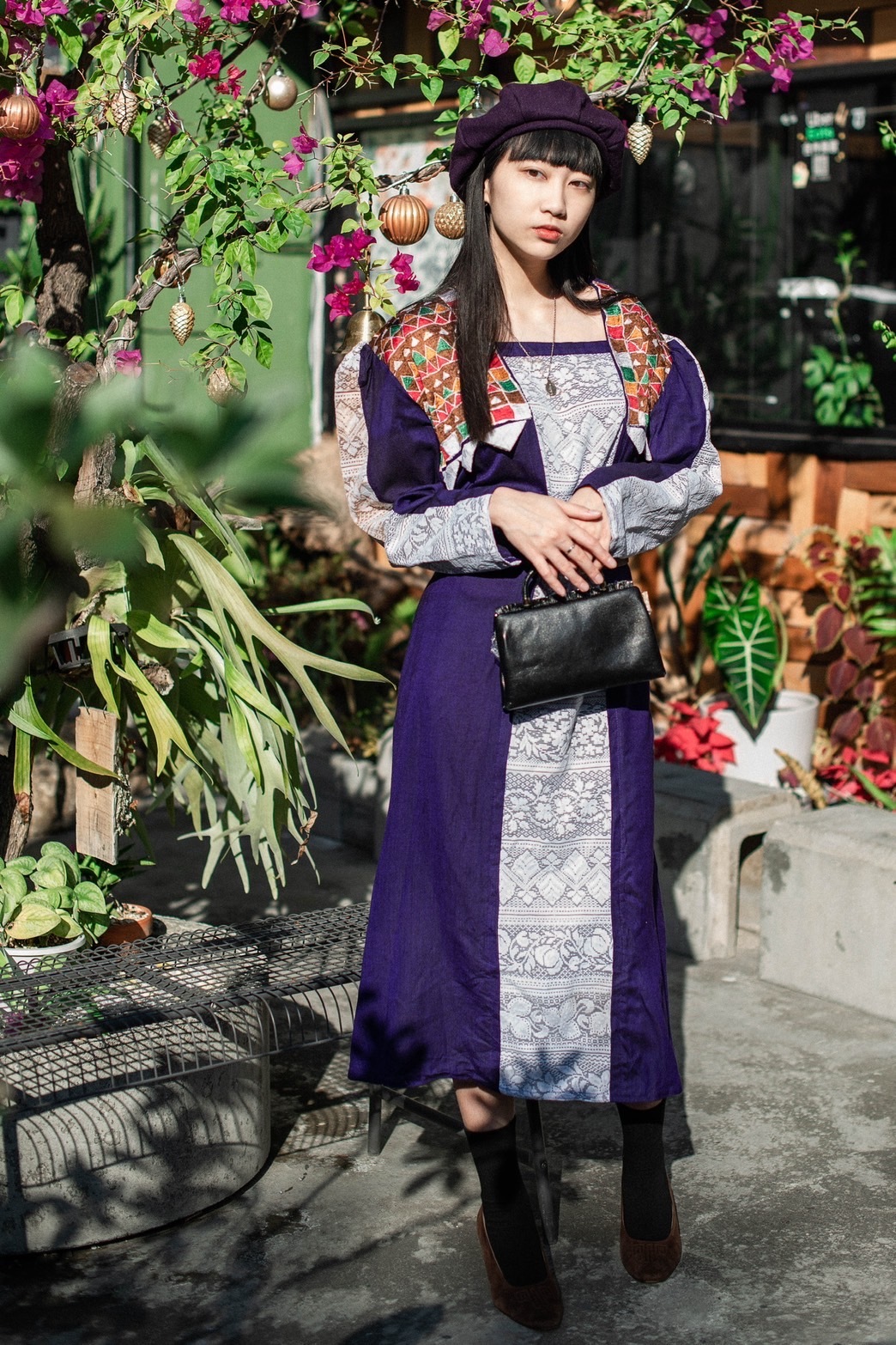 Vintage Dress/古著文藝復興風格長洋裝