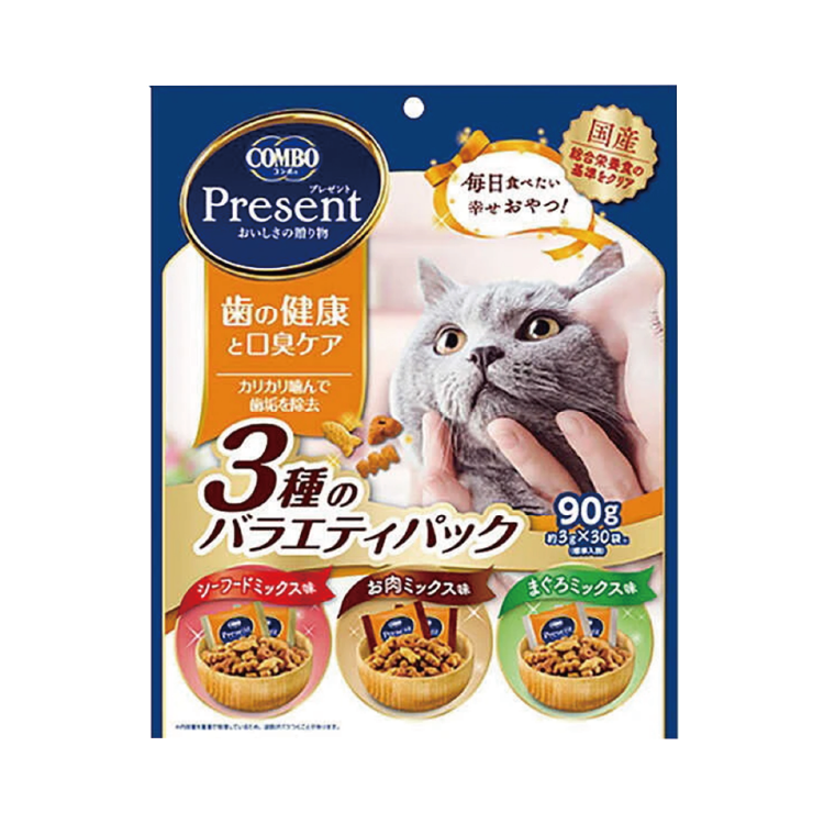 Combo 潔歯除臭健康貓小食 一包3種口味 90g(CMO-1320)