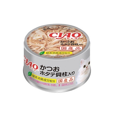 CIAO 罐頭 鰹魚+扇貝 85g A-84【原箱24 罐】