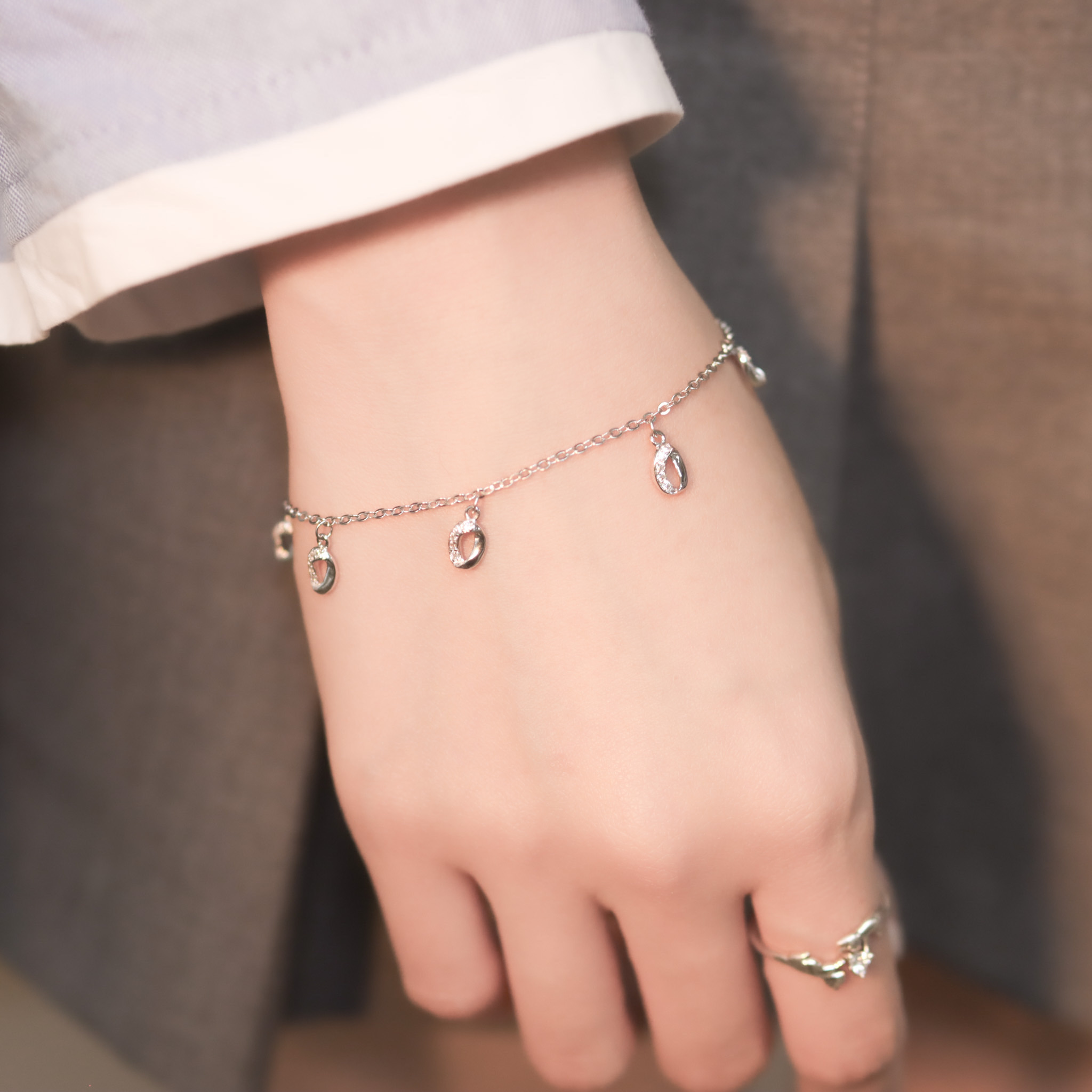| 925 Silver・White Gold・Rose Gold | All About Petals Bracelet（Silver/Rose Gold） | BR1044 |