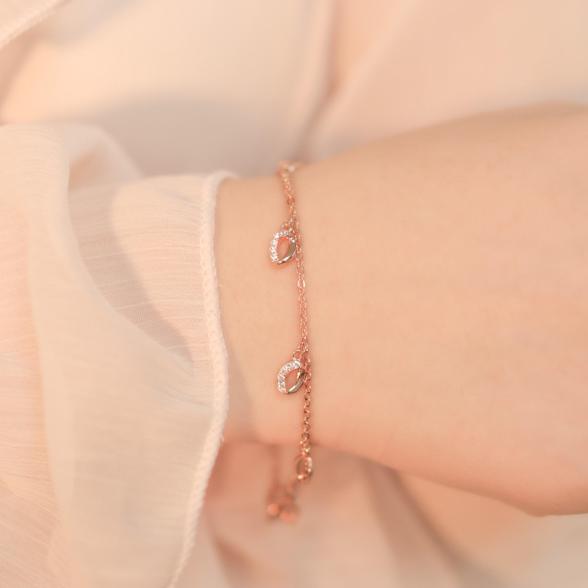 | 925 Silver・White Gold・Rose Gold | All About Petals Bracelet（Silver/Rose Gold） | BR1044 |