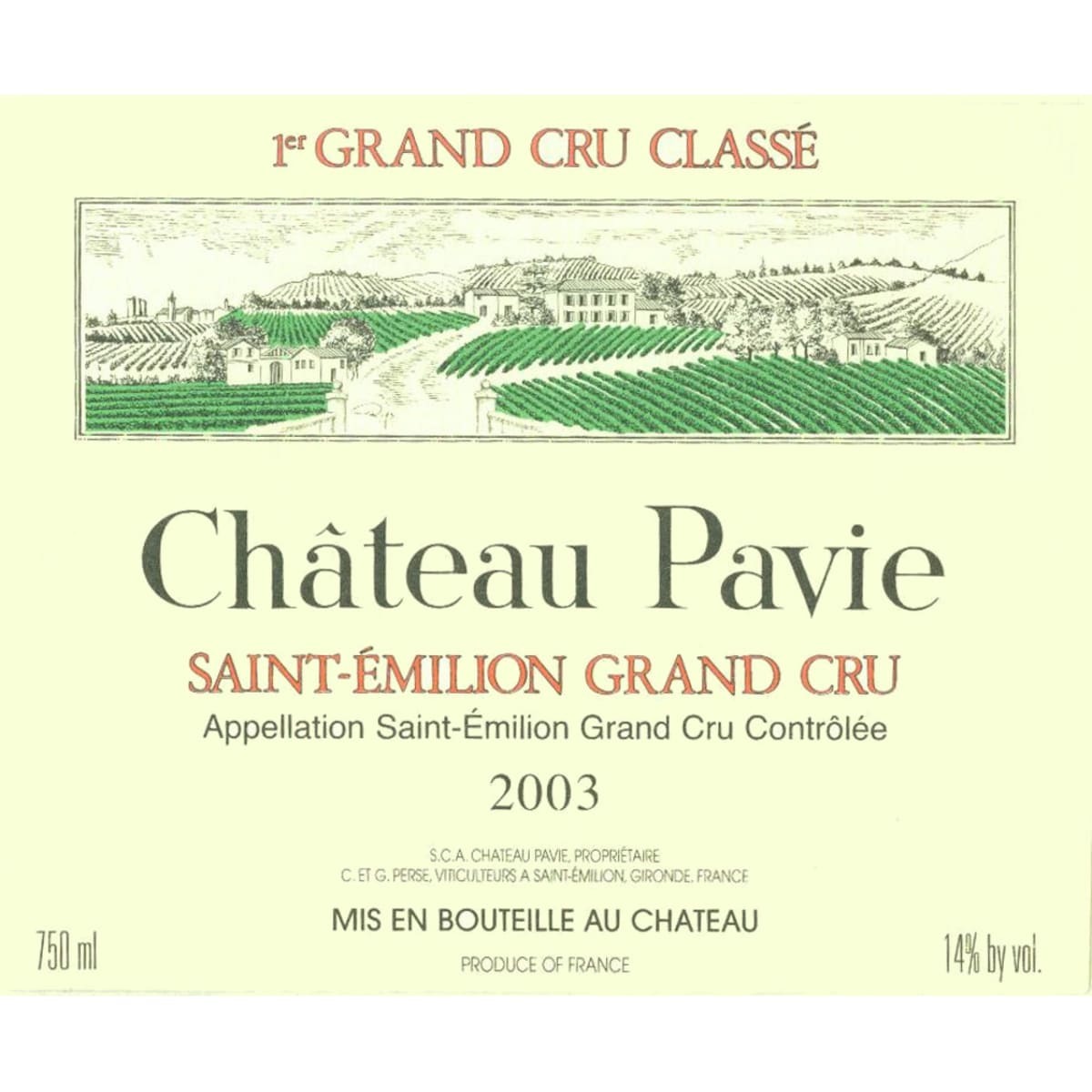 Chateau Pavie 2003 (RP99)