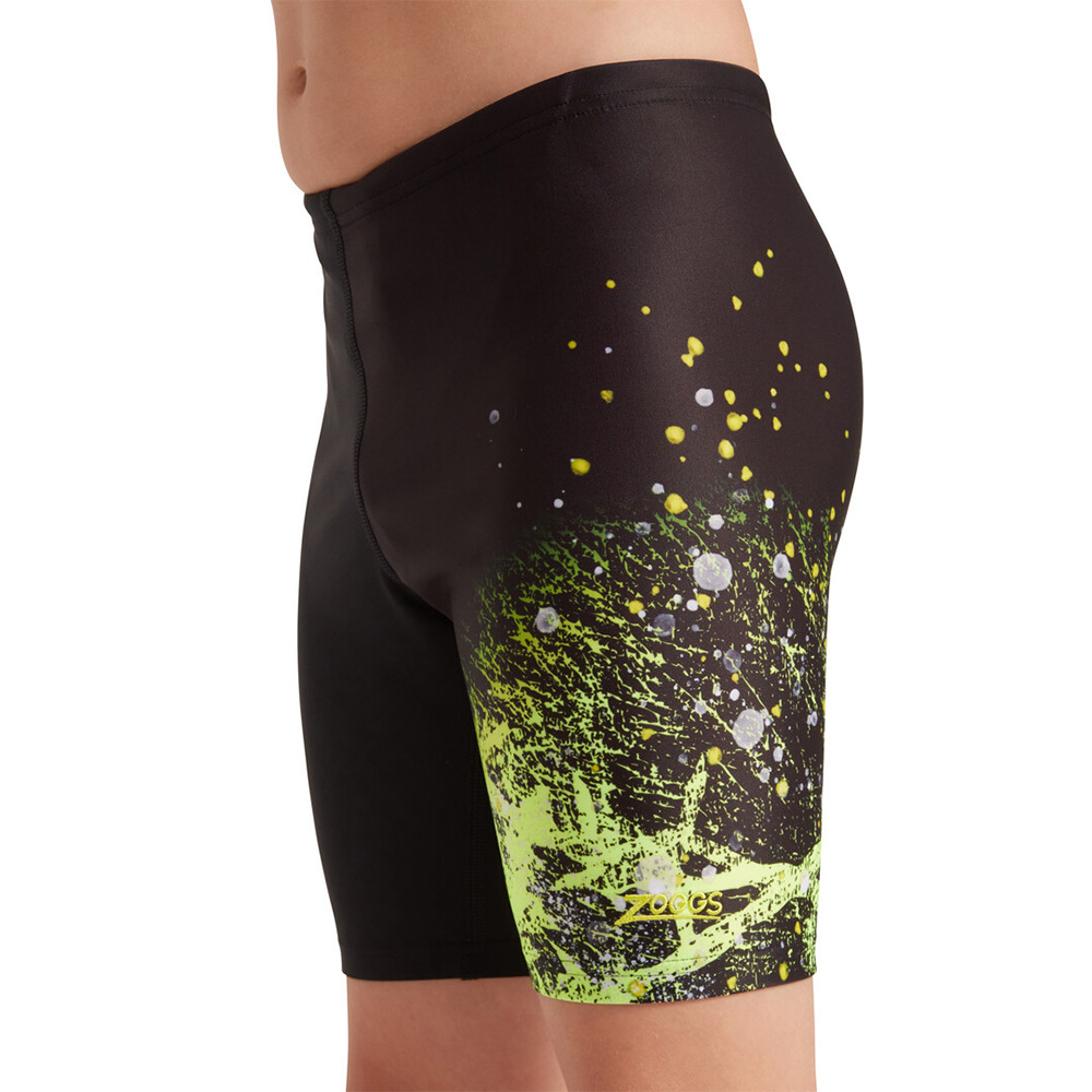 ZOGGS 男孩《青檸潑墨印》運動五分泳褲