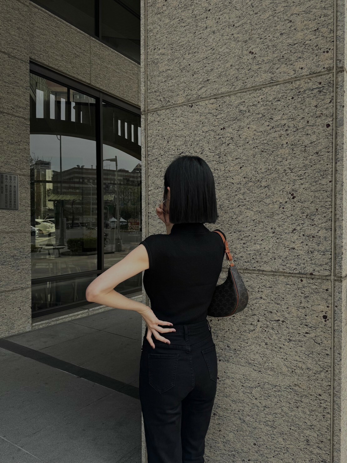 簡約包袖針織上衣