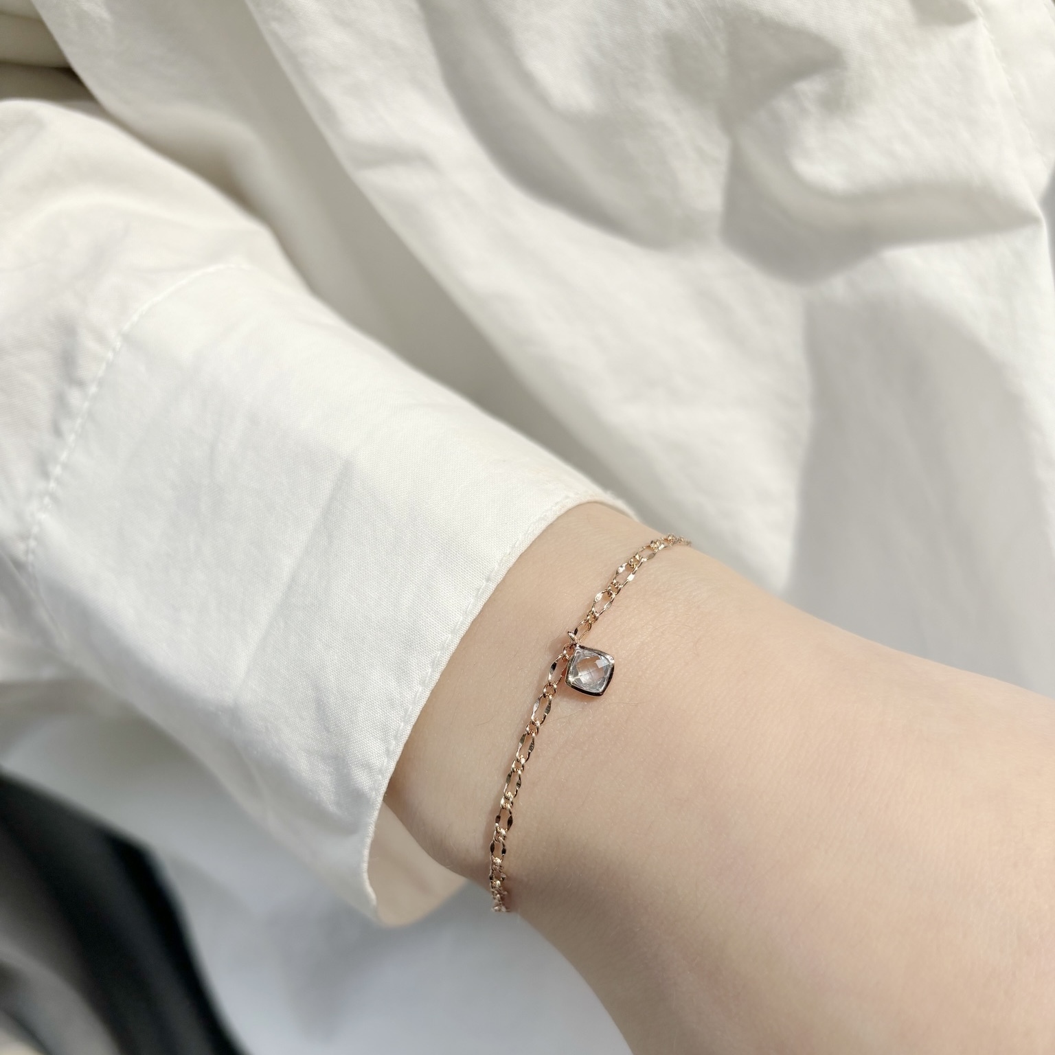 Bazel菱形托帕石手鏈