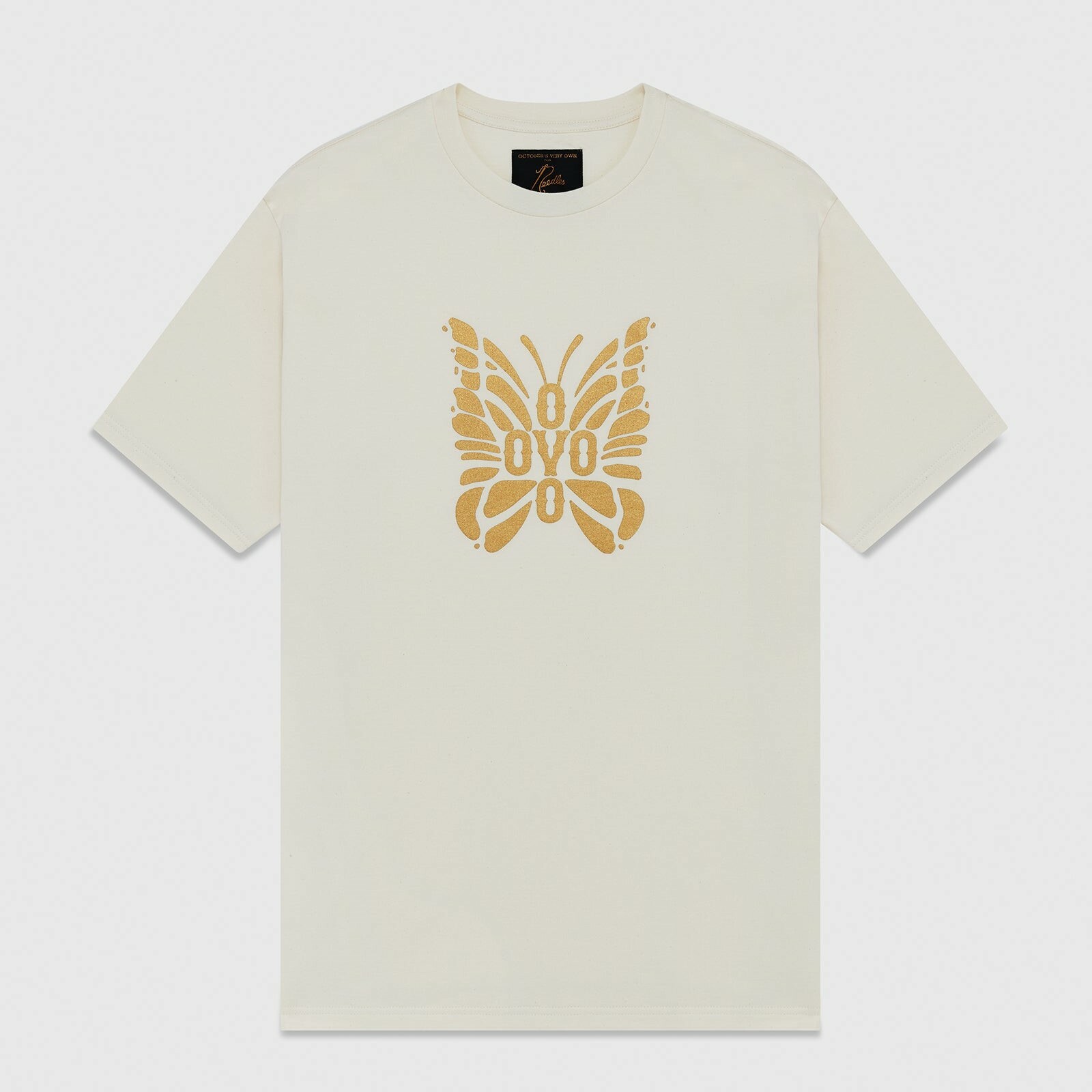 NEEDLES x OCTOBER'S VERY OWN SS CREW NECK TEE - CREAM