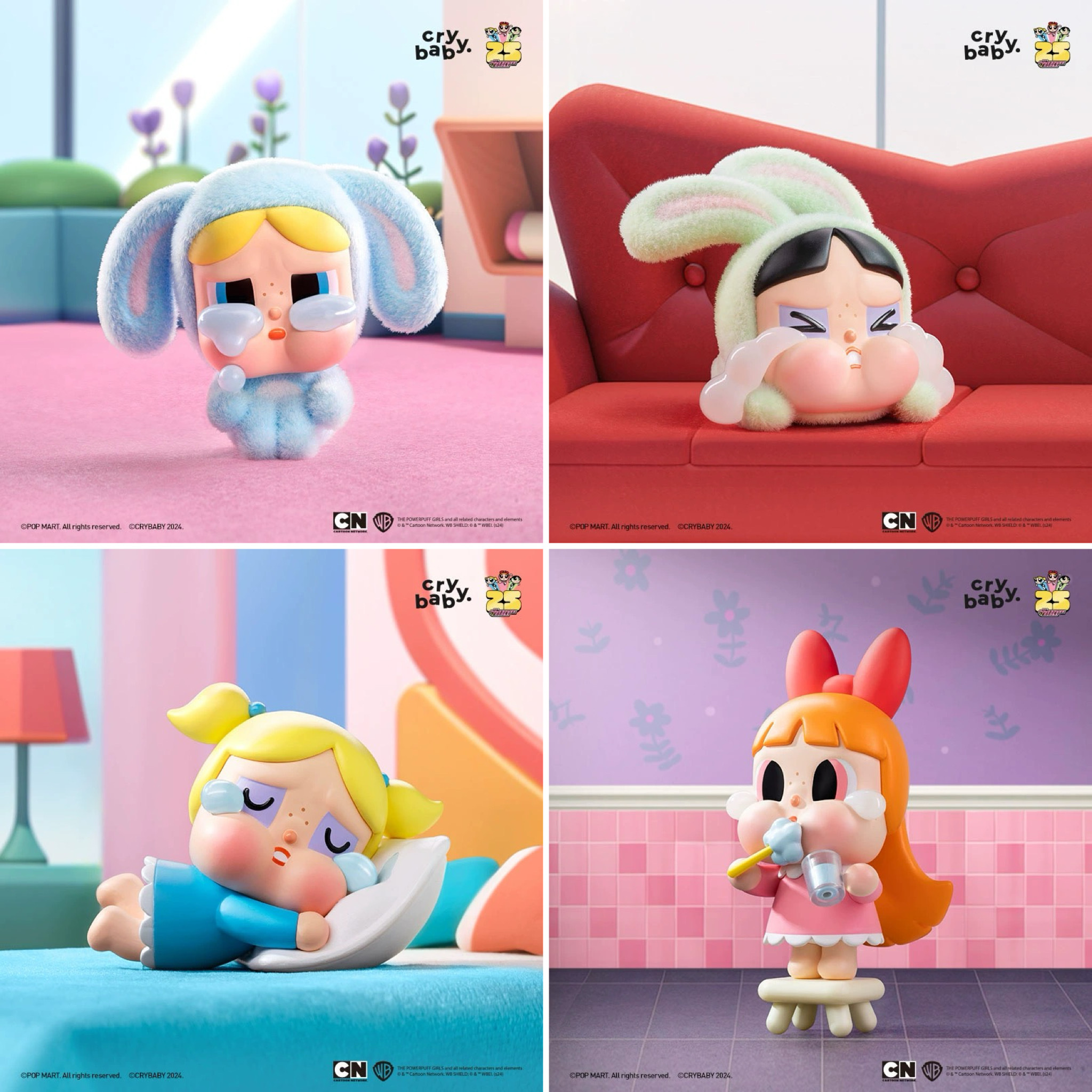 代購 飛天小女警 POWERPUFF GIRLS 哭哭寶貝 CRY BABY 盲盒 內含隱藏版 預購