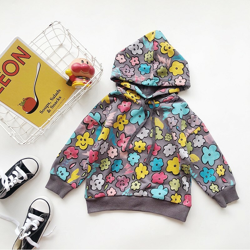 【限量】連帽滿滿花朵-春秋長袖上衣(80-130)