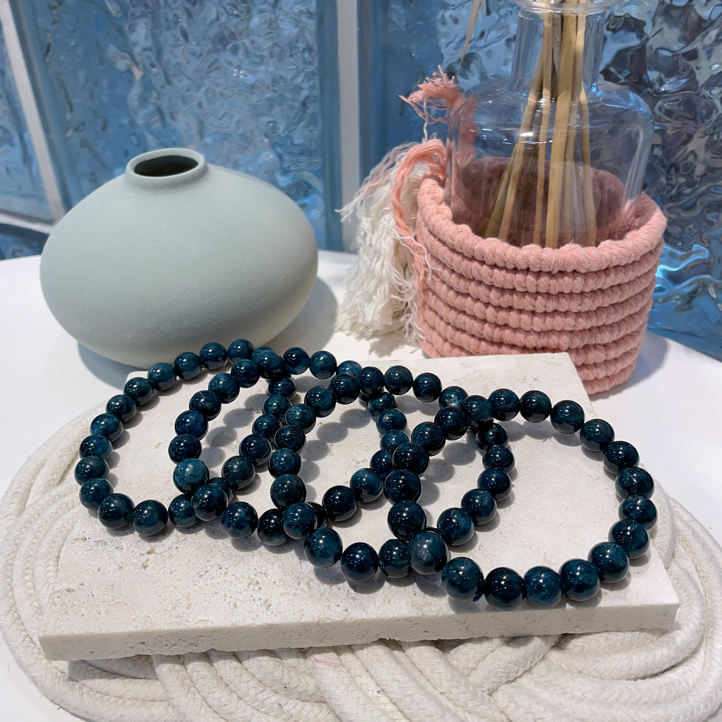 魔鬼藍磷灰手串 9mm