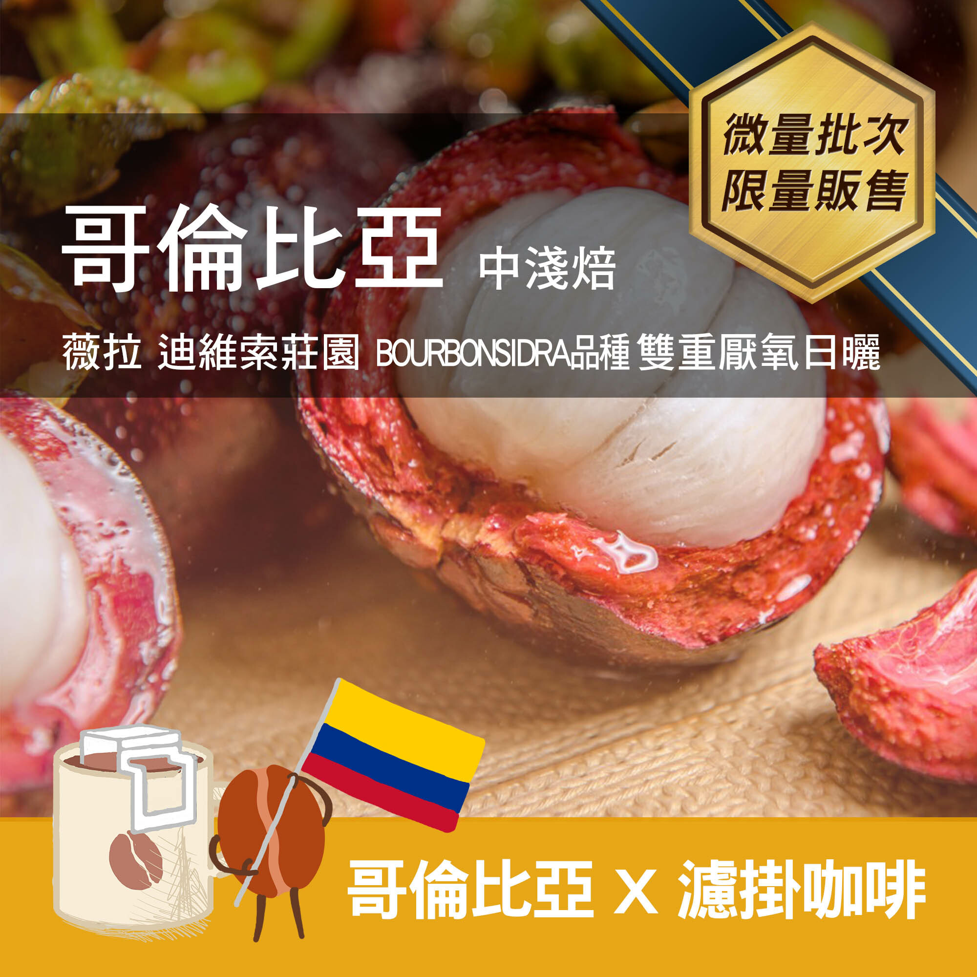 濾掛10包 / 中淺焙 薇拉省 2025 迪維索莊園BourbonSidra品種 雙重厭氧日曬