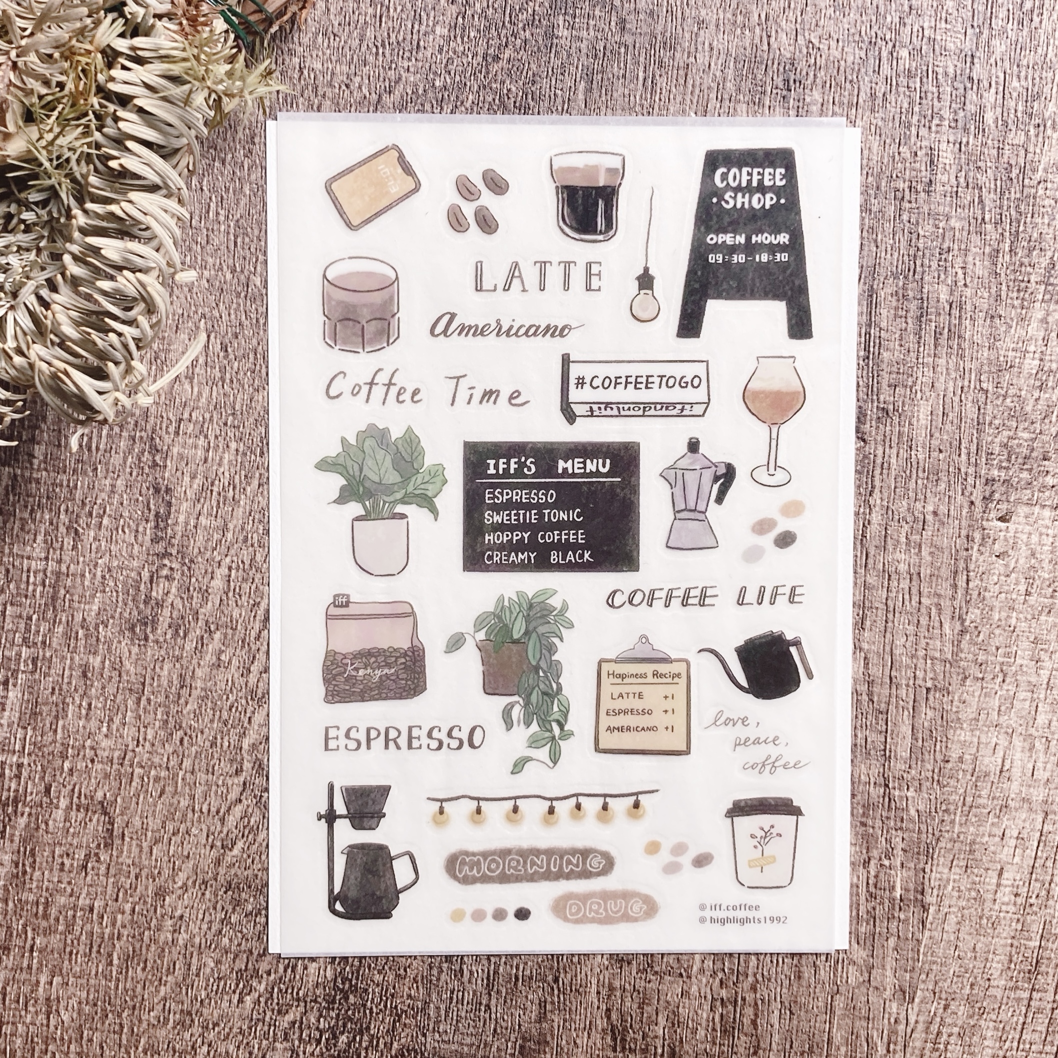 嗨賴 x 若且唯若咖啡｜iff Coffee 轉印貼紙