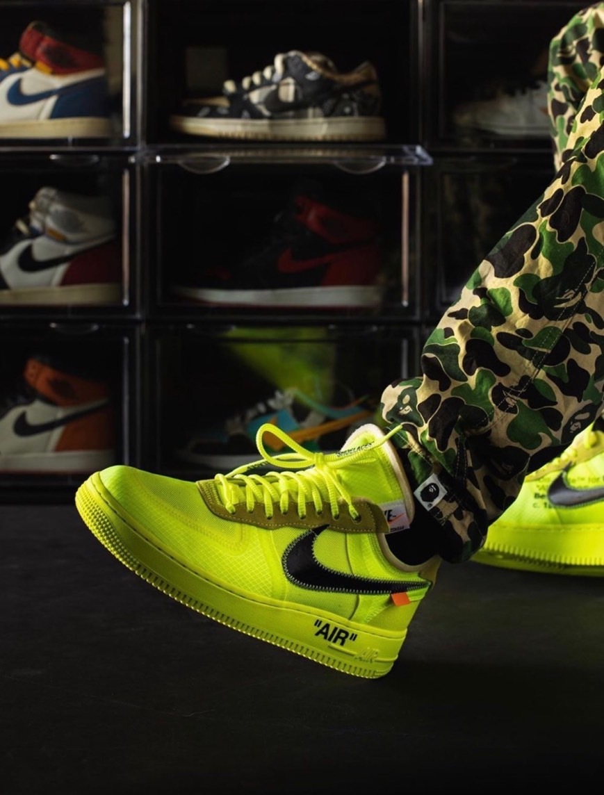 OFF-WHITE x NIKE AIR FORCE 1 PART 2 VOLT THE TEN 休閒鞋 螢光綠 AO4606700