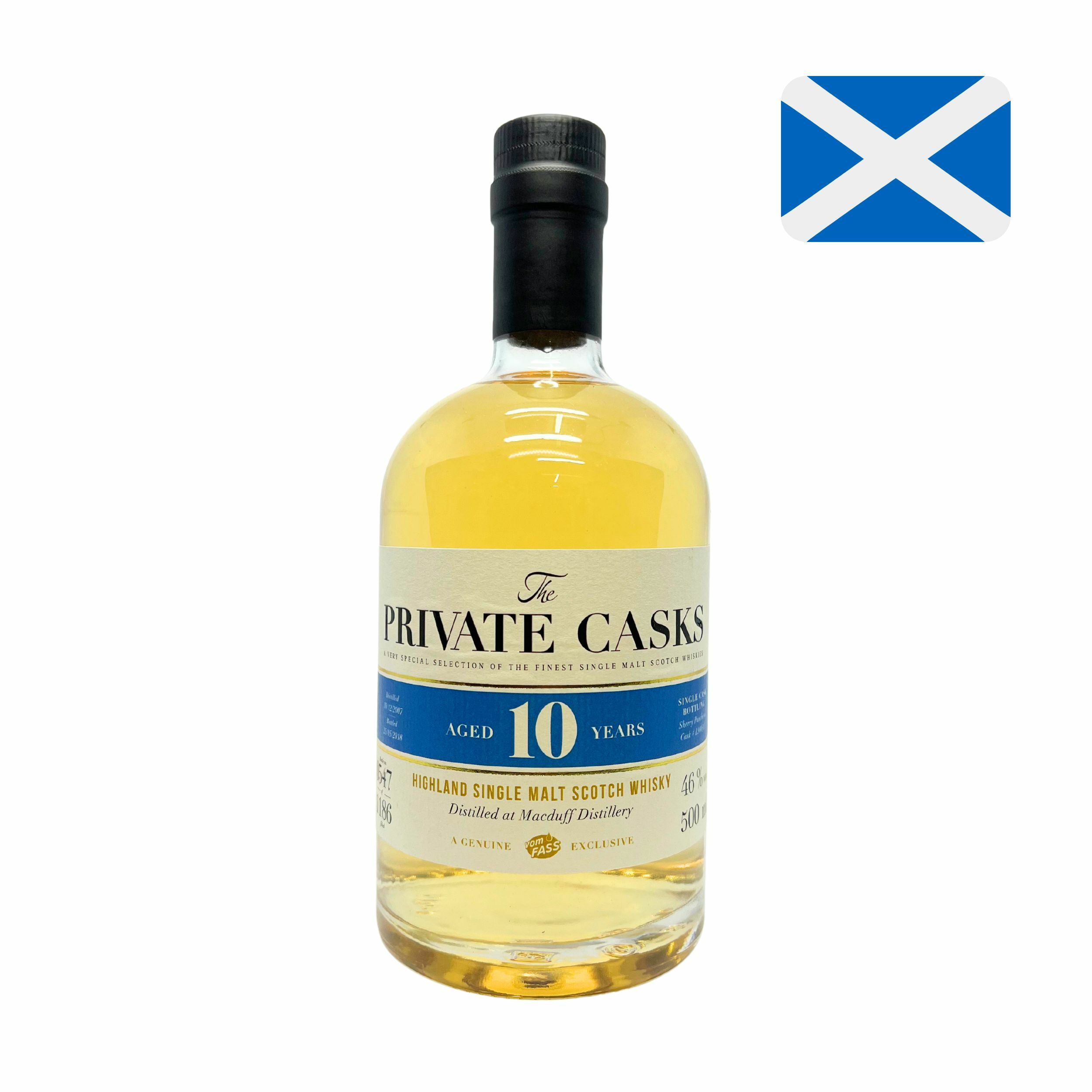 Macduff Distillery, 10 Years, Highland Single Malt Scotch Whisky, 46% Vol.