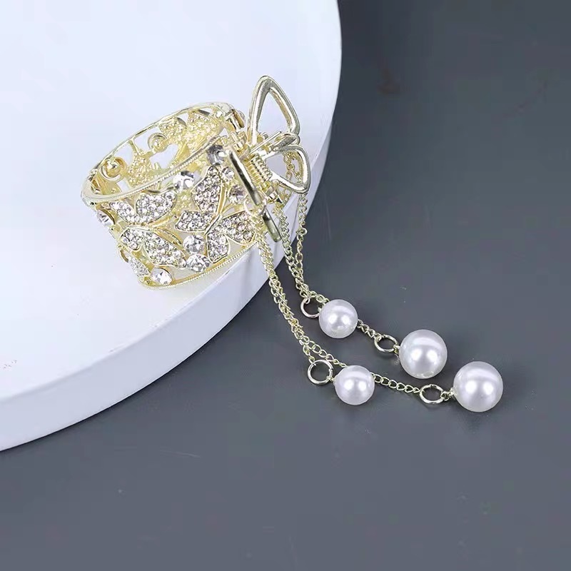 Luxury Diamond Butterfly Ponytail Hair Claw