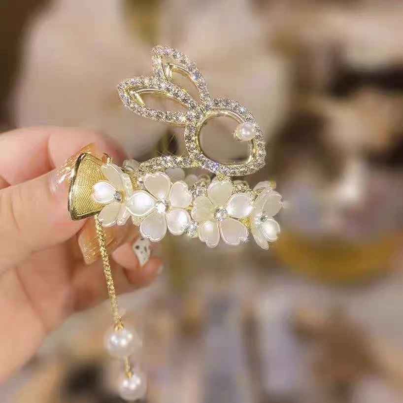 Luxury Diamond Tassel Ponytail Hair Claw