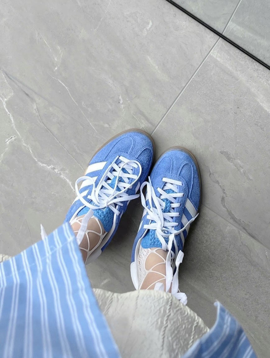 Adidas Originals Gazelle Indoor 復古藍 藍白 休閒鞋 板鞋 HQ8717