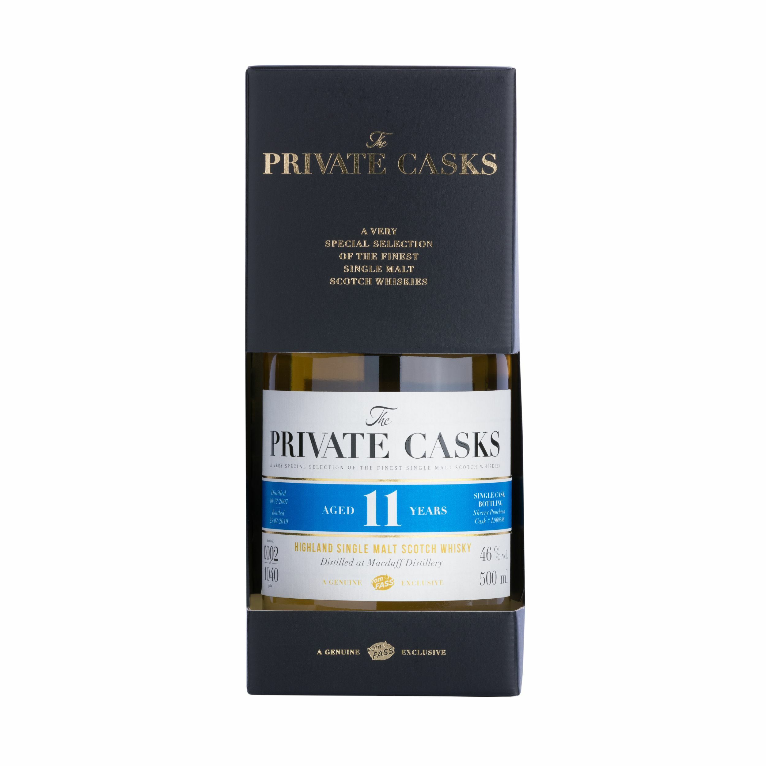 Macduff Distillery, 11 Years, Highland Single Malt Scotch Whisky, 46% Vol.