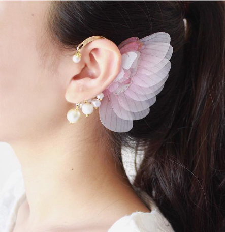 [手作家] 日本制仙子蝴蝶飛舞耳扣