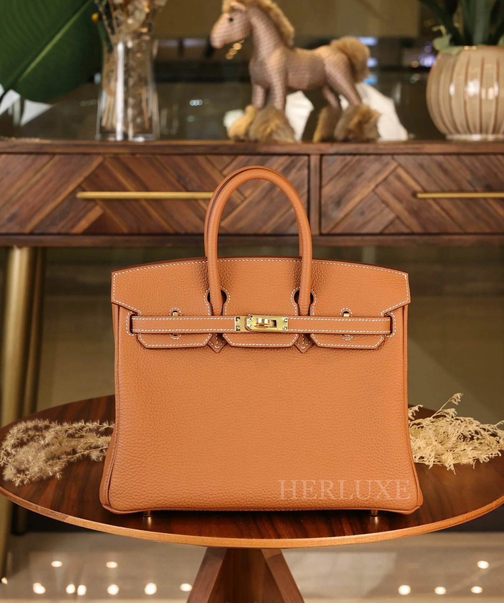 Birkin 25 37 gold cc togo K