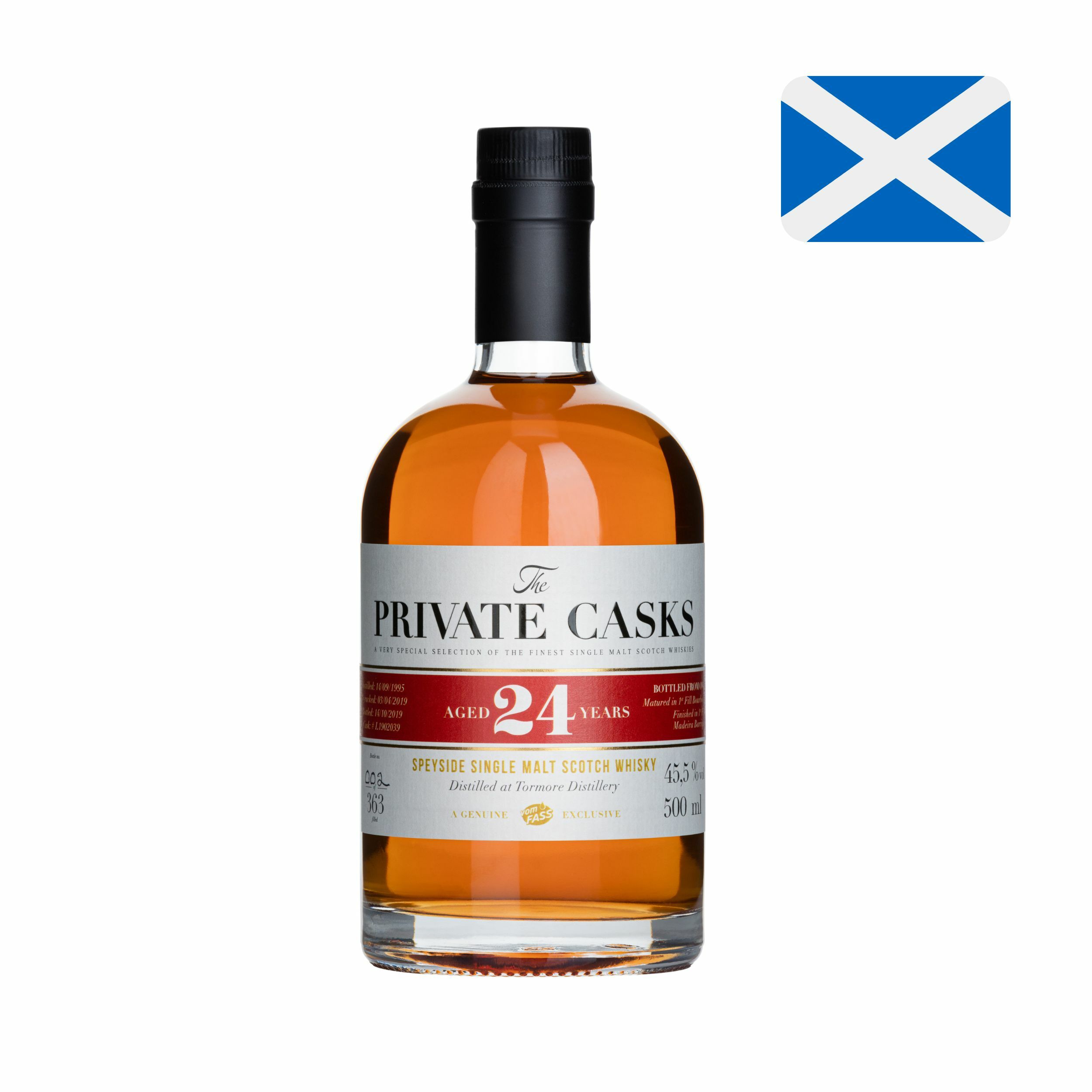 Tormore Distillery, 24 Years, Speyside Single Malt Scotch Whisky, 45.5% Vol.