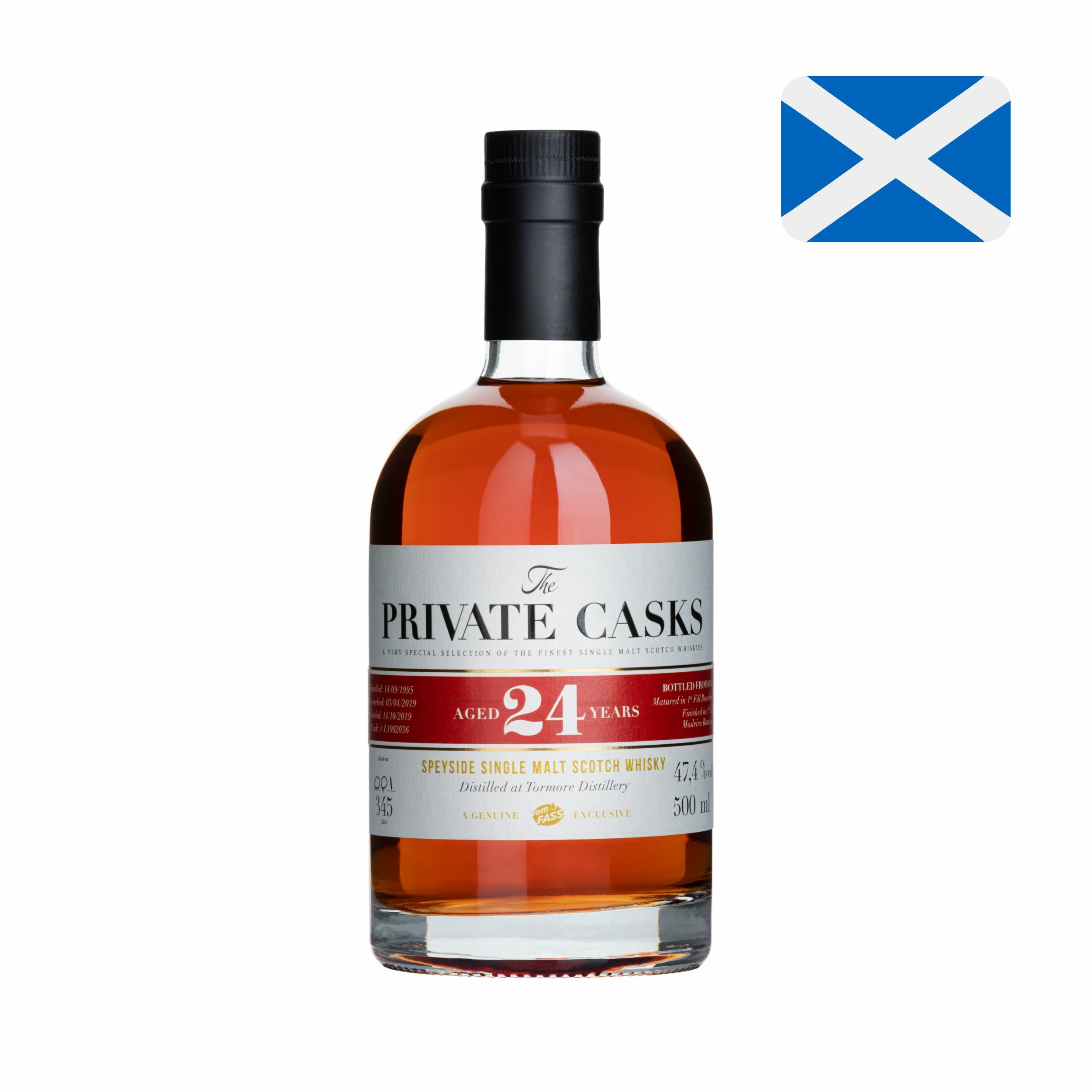 Tormore Distillery, 24 Years, Speyside Single Malt Scotch Whisky, 47.4% Vol.