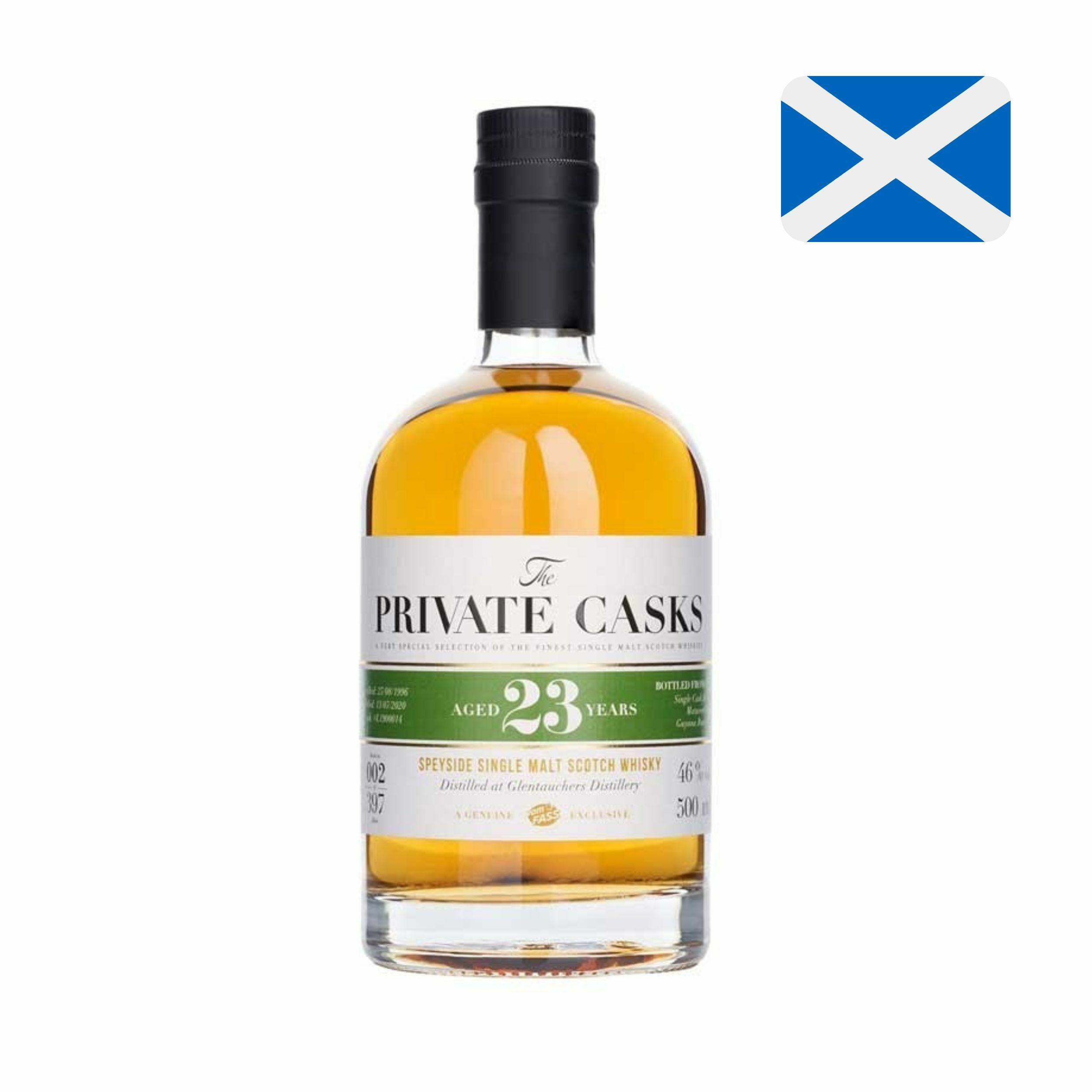 Glentauchers Distillery, 23 Years, Speyside Single Malt Scotch Whisky, 46% Vol.