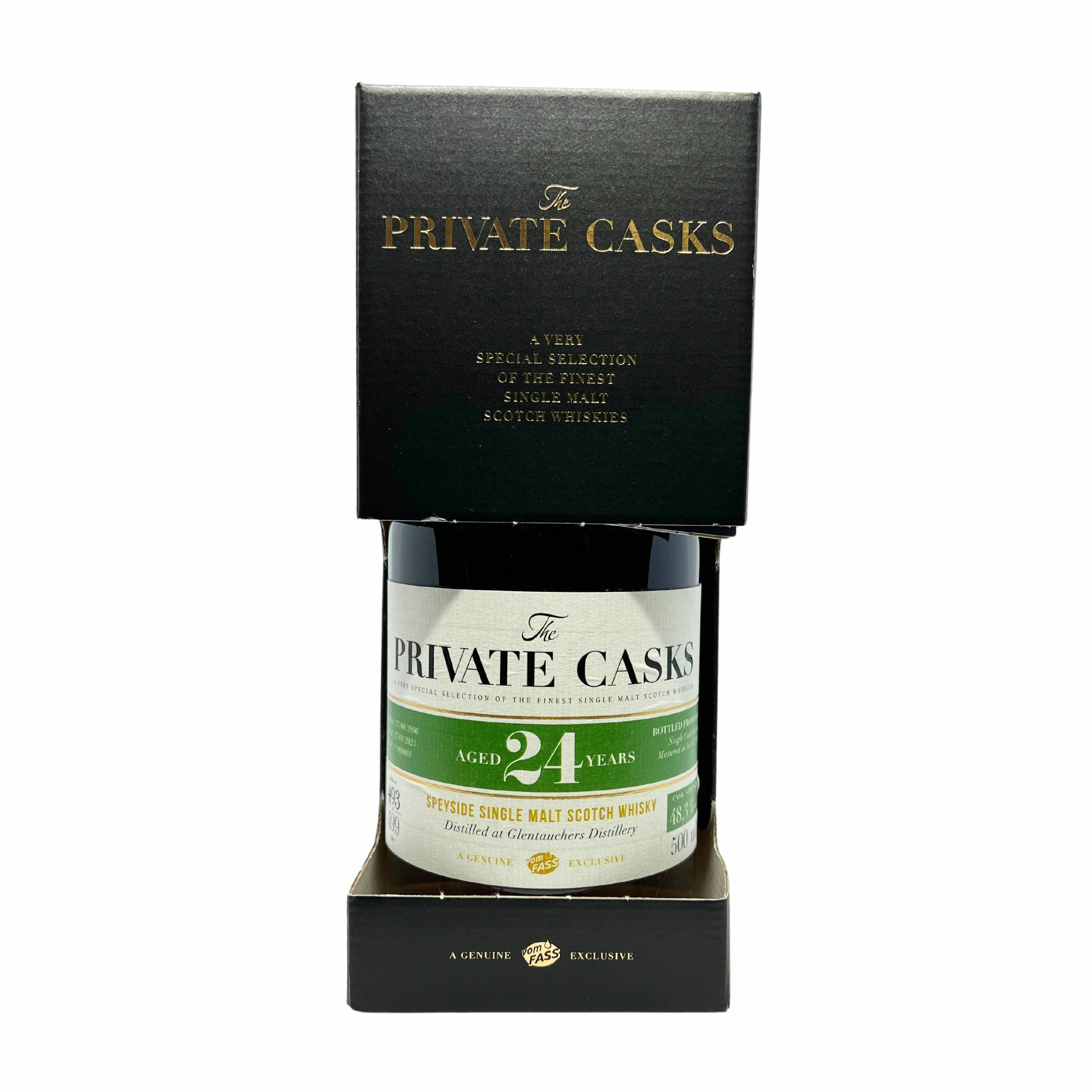 Glentauchers Distillery, 24 Years, Speyside Single Malt Scotch Whisky, 48.3% Vol. Cask Strength