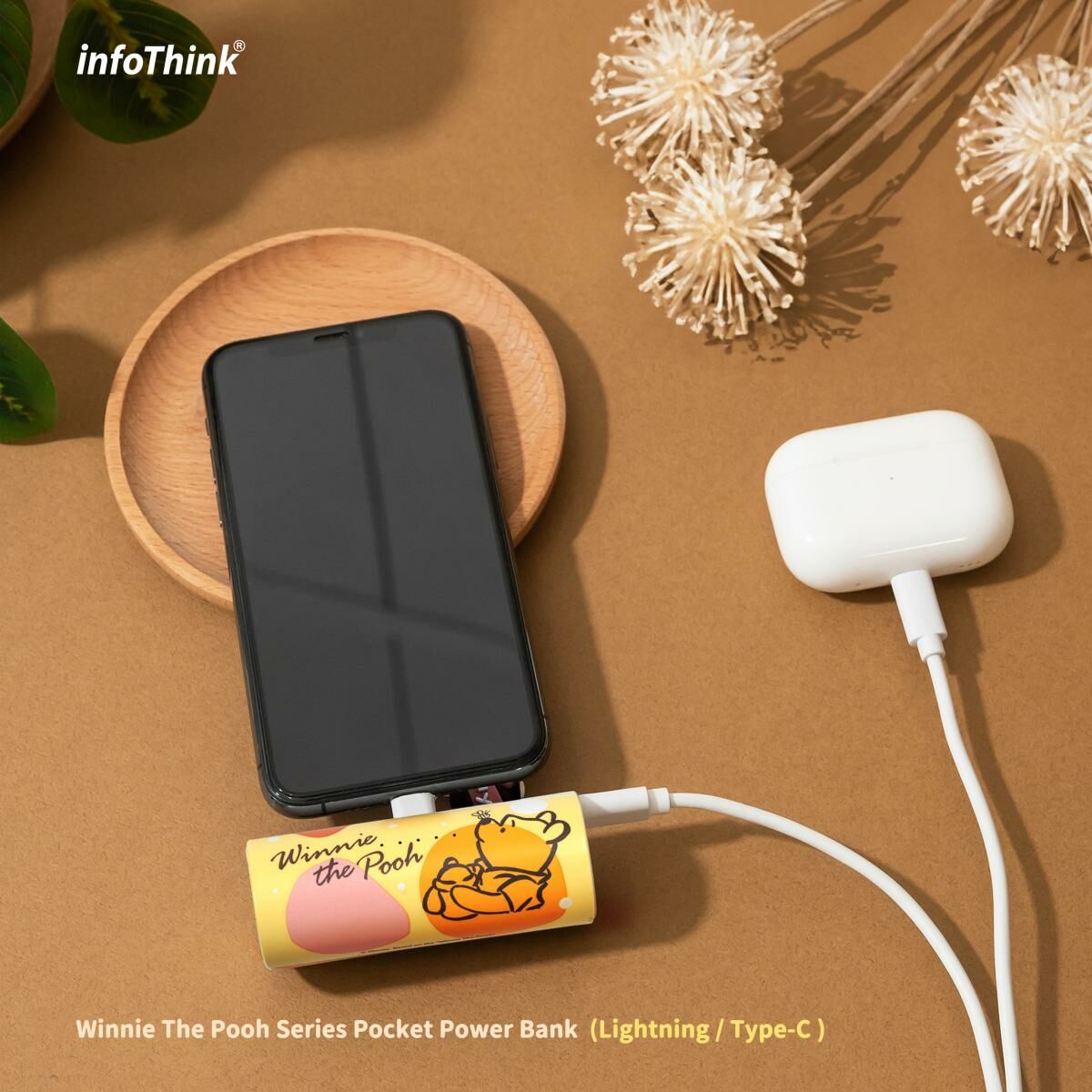 台灣直送100%正版infoThink 小熊維尼系列智慧快充口袋行動電源