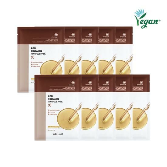 Wellage Real Collagen Ampoule Mask 90 [10PCS]