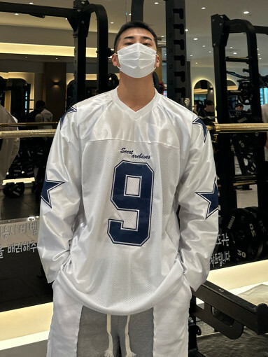 NO.9 星星 橄欖球暖和運動長袖T恤