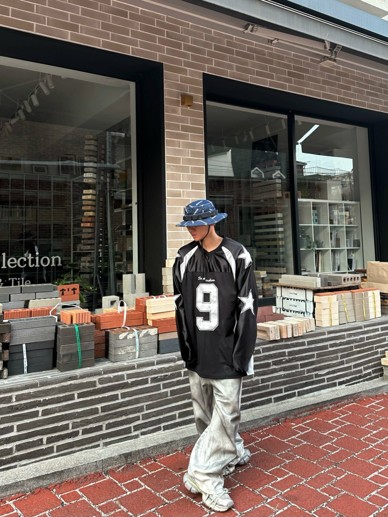 NO.9 星星 橄欖球暖和運動長袖T恤