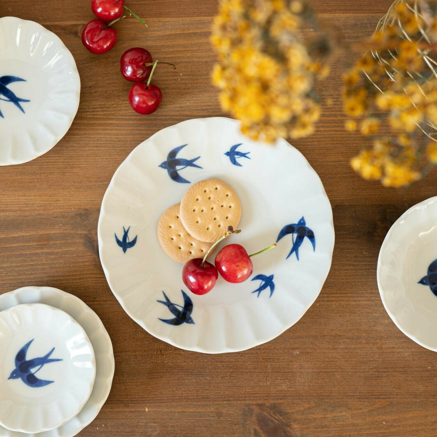 燕子 15cm 陶瓷盤子｜日本美濃燒