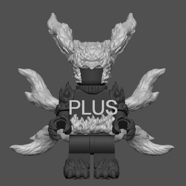 【New World Brick】鳴人配件特效頭套+尾巴