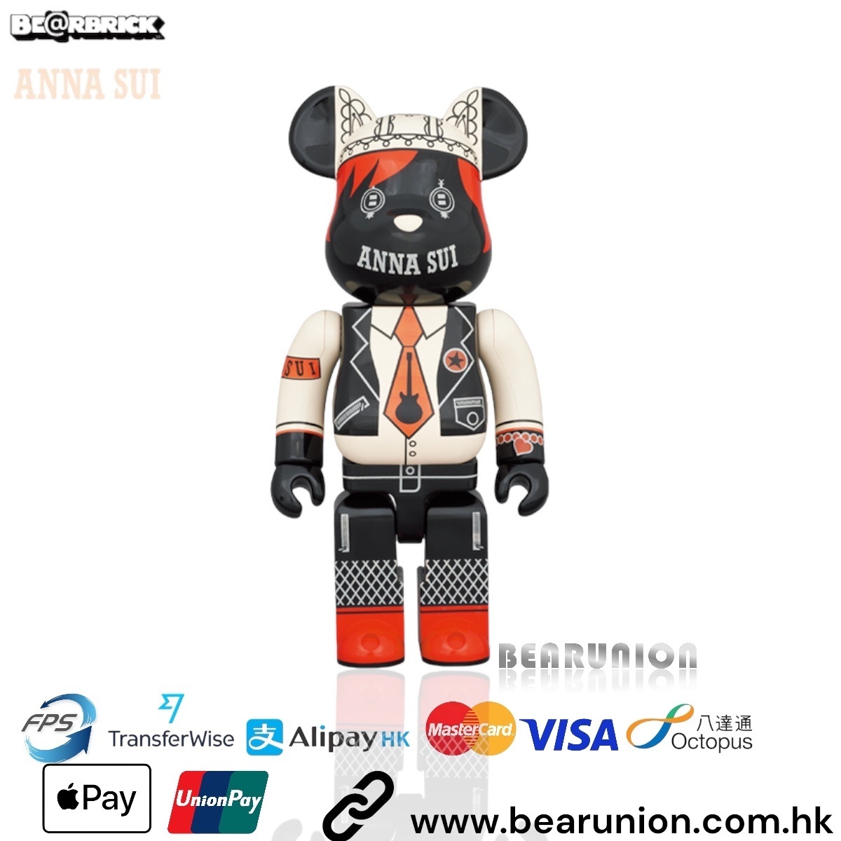 🥇現貨🥇Bearbrick 1000% ANNA SUI RED BEIGE