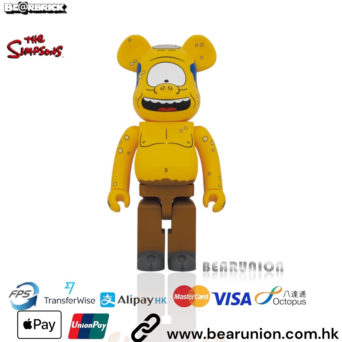 🥇現貨🥇Bearbrick 1000% SIMPSON CYCLOPS WIGGUM