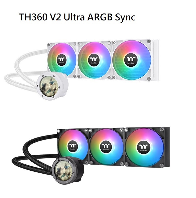 米特3C數位–Thermaltake 曜越 TH360 V2 Ultra ARGB Sync 一體式水冷 白色
