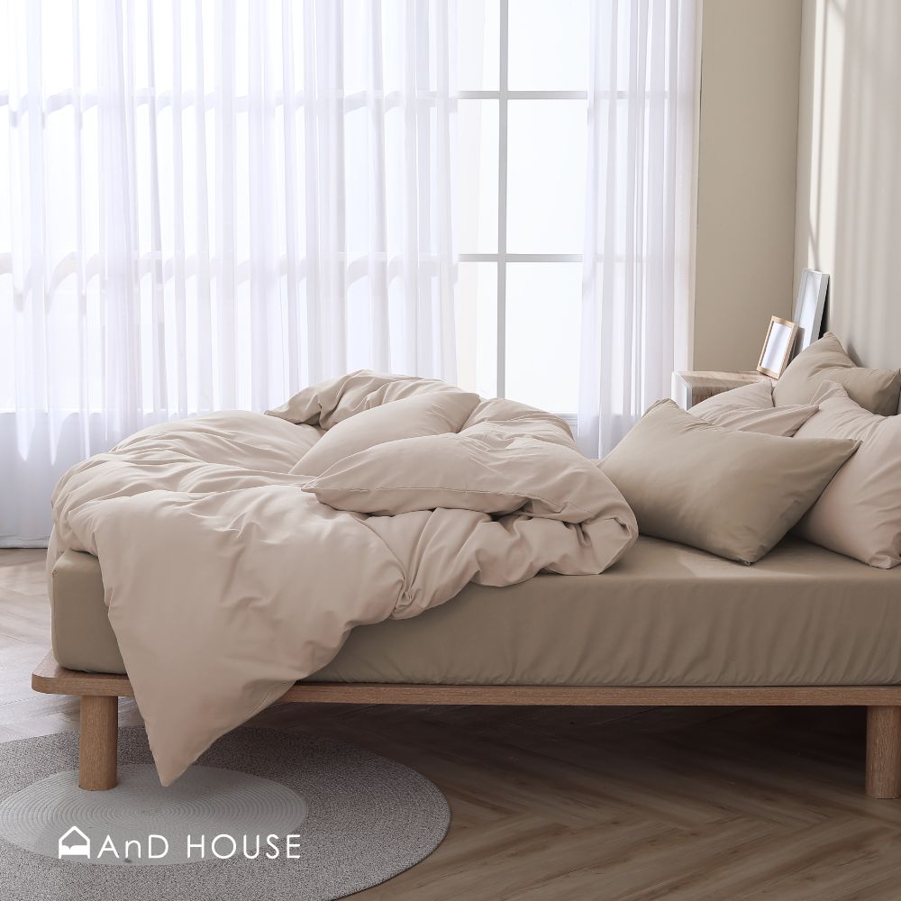 舒柔棉｜100%Polyester｜雙色配｜燕麥棕ｘ裸膚色 燕麥那堤