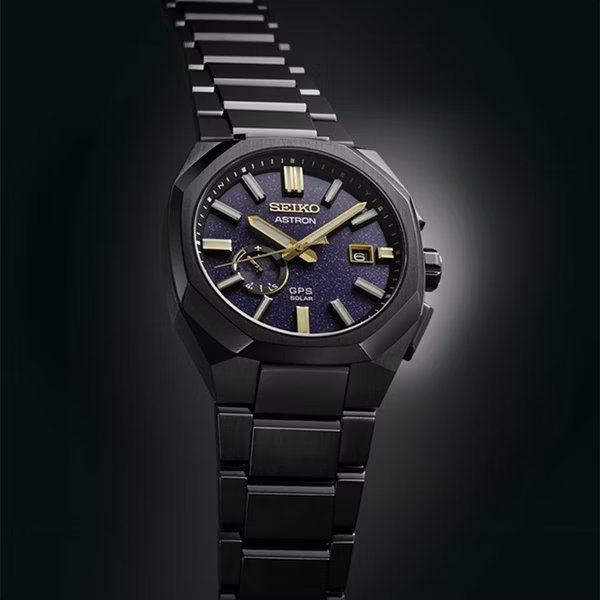 萬年鐘錶 - SEIKO ASTRON  限量款星夜八角黑色鈦金屬GPS太陽能衛星對時男錶  SSJ021J1 / 3X62-0AD0SD 錶徑41.2MM