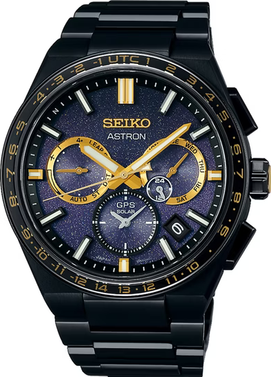 萬年鐘錶 - SEIKO ASTRON GPS  限量款星空面盤鈦金屬太陽能衛星對時男錶  SSH145J1 / 5X53-0CH0SD 錶徑42.7MM