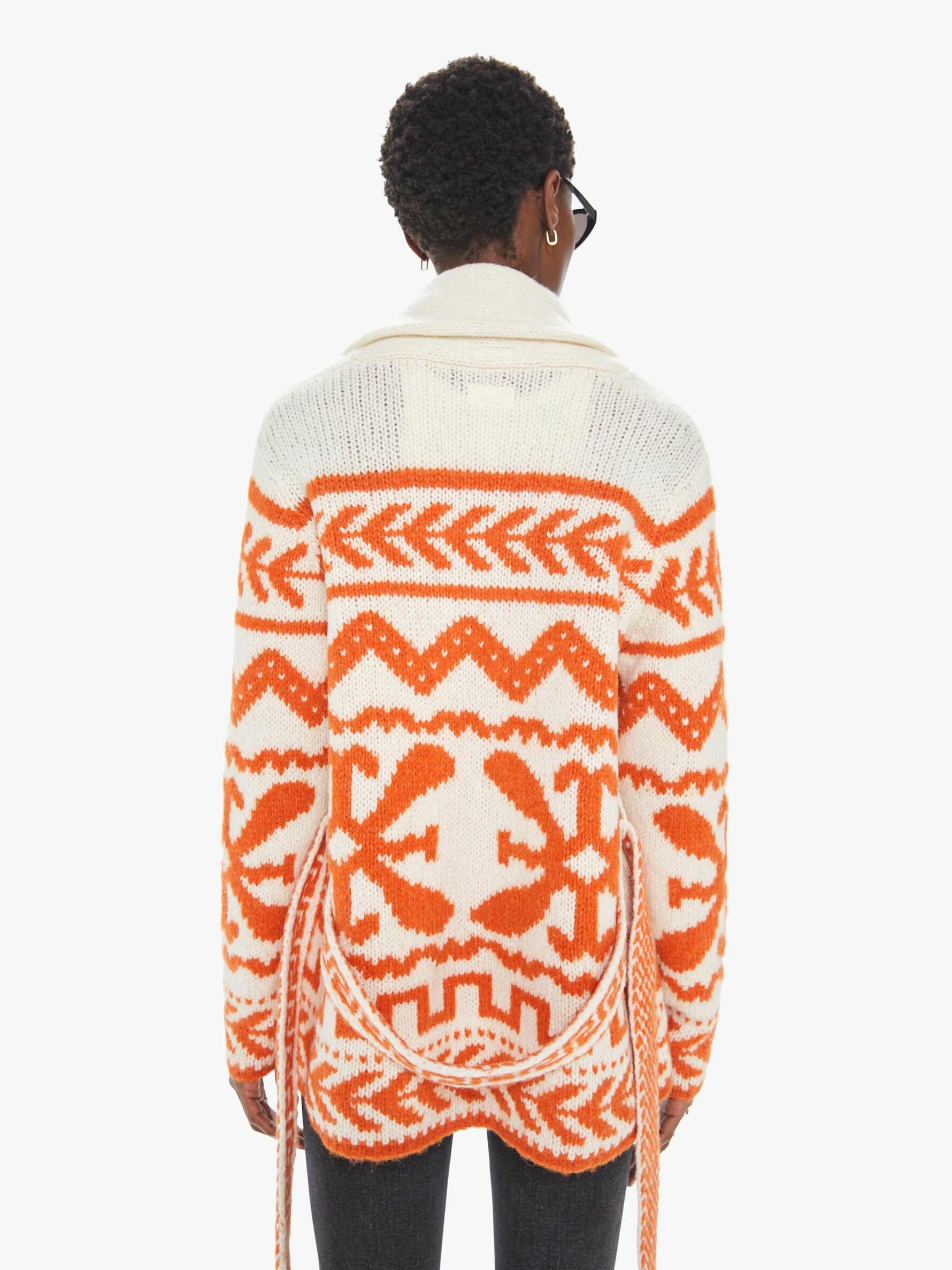 Belted Short Cardigan 圖騰針織罩衫