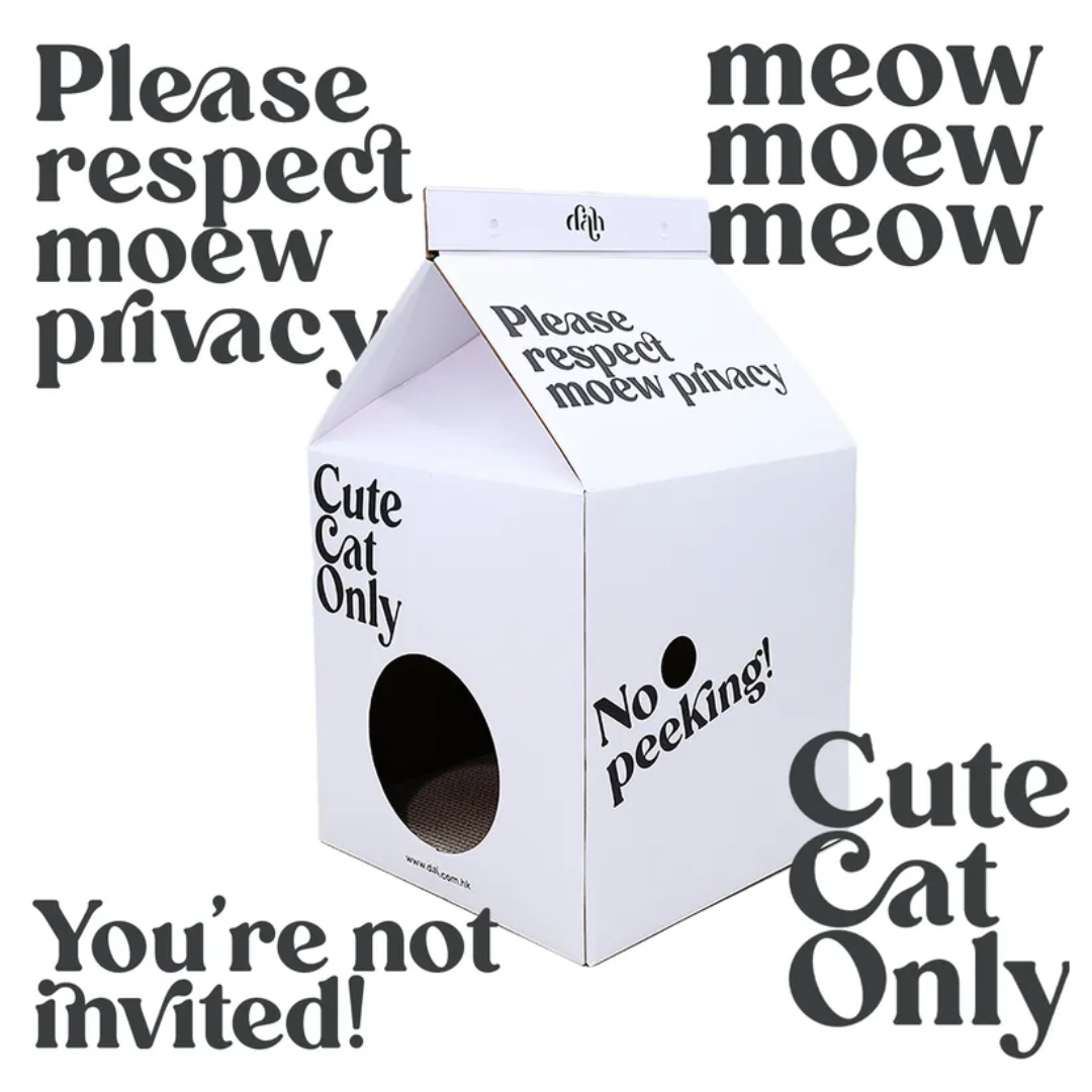DAH - 牛奶盒紙貓屋(33x31.5x55.5cm)