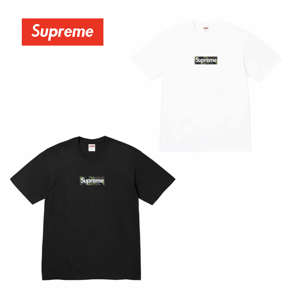 Supreme 23FW Box Logo Tee 短袖 短T 迷彩黑/白 FW23T57