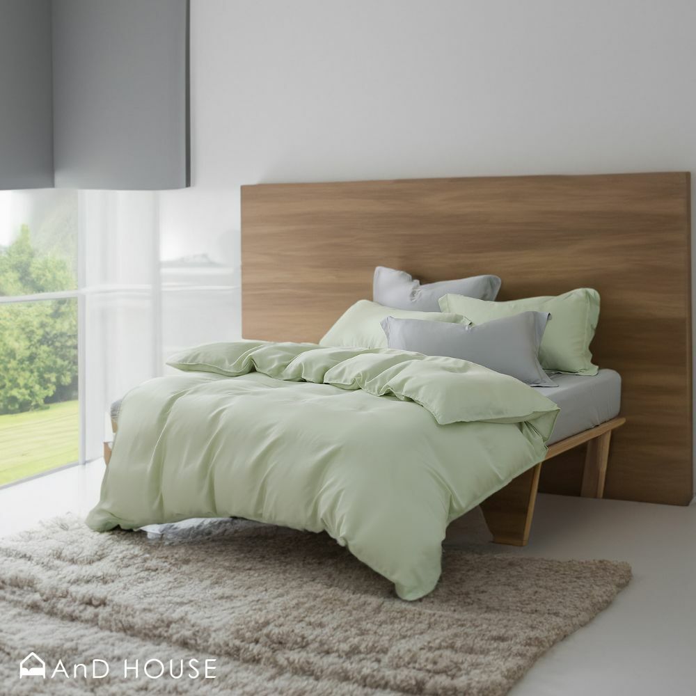 60支天絲｜100%萊賽爾｜雙色配｜若草綠ｘ淺米綠 森林之舞