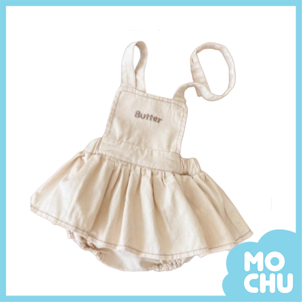butter字母牛仔包屁裙(二色）