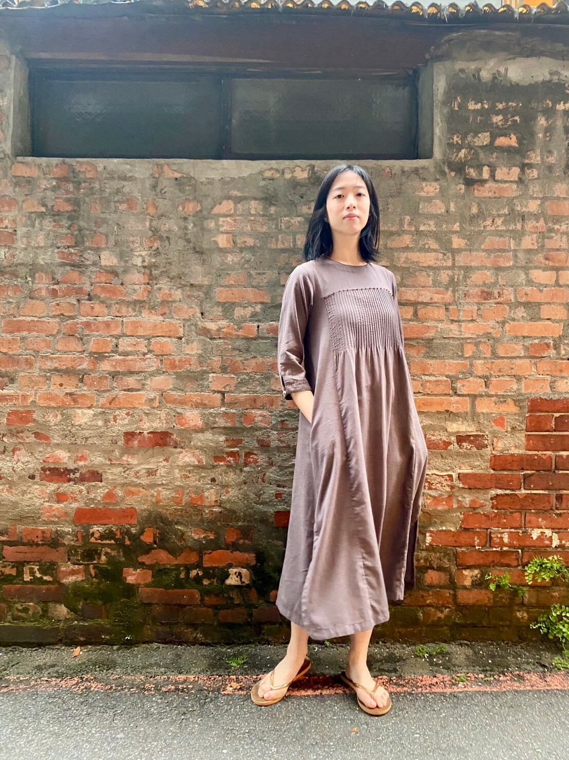 Joyce Dress 刺繡深藕色