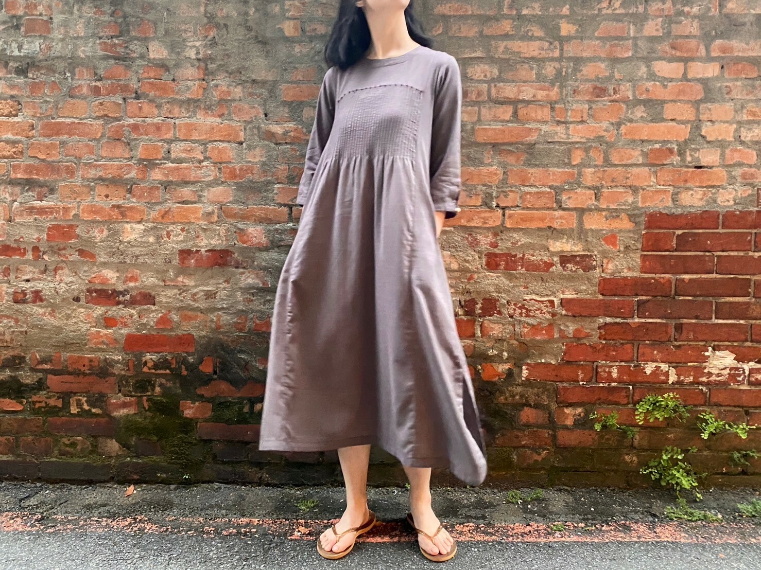 Joyce Dress 刺繡深藕色